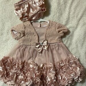 Adorable Pink Baby Dress with Bow Accent